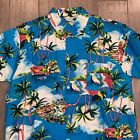 Vtg 50s 60s Aloha Sportswear Shirt Rayon Loop Collar Hawaiian Japan Mens Medium