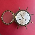 Salem Mariner Ships Bell 8 Jewel Clock Brass W  Key Made In Usa