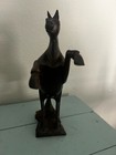 Vintage Antique Hand Carved Wooden Horse 11  Tall
