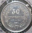 Uruguay 1894 Silver 50 Centesimos    Au