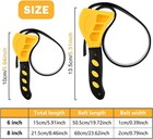 2-pcs Rubber Strap Wrench Set 6    8  Adjustable Oil Filter Pipe Wrench
