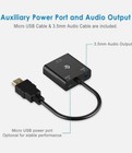 Rankie Hdmi To Vga Adapter With 3 5mm Audio Port