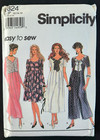Rare Vtg Uc Simplicity 8824 Sew Pattern Easy Romantic Cottagecore Dress Jumpsuit