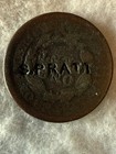1852 Braided Hair Head Large Cent 1c Counterstamp Punched S  Pratt Nice Coin