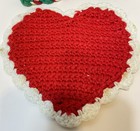 Vtg Handmade Crocheted Holiday Potholders Hot Pads Christmas Valentines Lot 2
