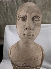 14  Off White Jewelry Display Mannequin Resin Bust Rustic  Burlap Dress