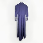 Vtg Purple Prairie Dress  Sz S  Calico Lace Trim Maxi Western Cottagecore
