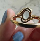 Natural Aquamarine Ring Oval Blue Gemstone Vintage Gold Engagement Gift Her