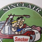 Sinclair Gasoline Vintage Porcelain Signs - Flintstones Dino Gas Station Signs