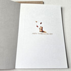 Thanksgiving Card Mary Melcher Bears Pilgrims Catching Falling Leaves Kitten