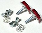Gg Reflectors Round Screw Type With Wing Nut   Spring Red 5 8   80844 Pair