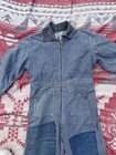 Vintage Coveralls Pella Snowies Child   s Sanforized Lined Denim Repairs Mechanic