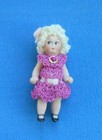 Dollhouse Miniature Artisan Made Google Eye Jointed Porcelain Doll 1  1 2  Tall