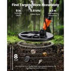 Uimoso Metal Detector For Adults With 8  Waterproof Coil For Gold Detection