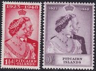 1949 Pitcairn Islands  Stanley Gibbons No  11 12 - Silver Wedding - Mnh  