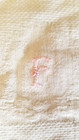 Antique Cloth Huck Cloth Towel Monogram Embroidered Letter F