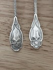 H   S Coin Silver Spoons Set Of 5 Engraved  annie  4 5-inch Antique