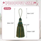Silky Key Tassels With Loops Diy Accessories 8 6  Mixed Green  2pcs
