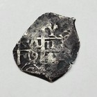 1719 Dated Cob 1 Real Potosi Bolivia Genuine Spanish Colonial Silver  m600