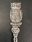 Vtg Figural Silverplated  Demitasse Souvenir Spoon            Owl Figure