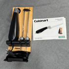 Cuisinart Cek-40 Electric Knife Set Wood Block Stand Bread Carving 2 Blades
