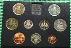 1989 Royal Mint United Kingdom Proof Coin Collection 9 Piece Set Queen Elizabeth