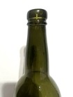 Vintage Olive Green Glass Wine Bottle Freeblown - 9 3 8 Inch