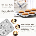 2 Packs Muffin Pan  Stainless Steel    Muffin Cupcake Pan Tin Tray For Baking   