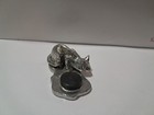 Vintage Metzke Cat Magnetic Pewter Thimble Holder With Thimble