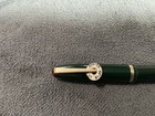 Vintage Wearever Green Fountain Pen 14k Nib Zenith Red Glass Detail