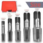 5 Pcs Npt Pipe Tap Set 1 8  1 4  3 8  1 2  And 3 4  With Case Carbon Steel Us
