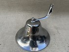 Vintage Chromed Brass Ship   s Bell 8    Maritime Fog Bell
