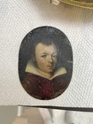 Antique 17th Century Miniature Portrait On Copper Art Painting Dutch