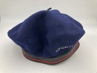 Vintage Cr Gich Hills Millitary Hat By Basque Beret Blue Made In Spain Large