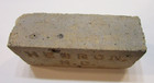 Primitive Antique 1900 s Hebron Nd Brick North Dakota 4  Souvenir Paperweight