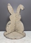 Vintage antique Oak Corner Shelf-bunny Rabbit-folk Art-painted-easter Decor