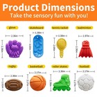 Lihbcaiyi 8 Pcs Sports Sensory Toys For Kids   Adults  1 Inch  Multicolor