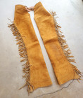 Vintage 1960s Suede Western Shotgun Chaps - Fringe - Horse Show - Trail Riding