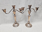 Set Of 2 Gorham Sterling Weighted 3-arm Candelabra 809 1 Bin00 Ds36