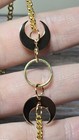 Goldtone Triple Moon Goddess Lunar Witch Wicca Choker Necklace 