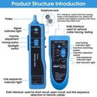 Cable Tracer Ethernet Network Cable Tester Rj45 Rj11 - Wire Toner Tracker Cat   