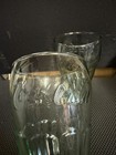 Vintage New 2 Coke Coca-cola Glasses Green Tinted   Clear Drinking Glass