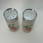 Westmoreland Salt And Pepper Shakers Strawberry Frosted Glass Vintage Set Read
