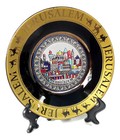New Souvenir Plate Israel Ceramic Jerusalem Old City Wall stand Holyland 6 