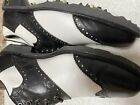 Footjoy Icon Series Black   White Leather 52112 Men s Golf Shoes Size 10m