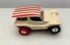 Aurora T-jet Dune Buggy White W  Red Stripes Ho Scale Slot Car Vintage