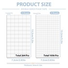 8 Sheets 1320 Pcs Foam 0 47in 12mm  0 24in 6mm  thickness  0 04in 1mm   White