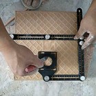 6 Fold Hole Template Locator Multi Tool Ruler Drill Guide For Ceramic Tile Tools