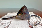 Antique Hand Hammered Copper Funnel W  Hook Handle Primitive Wine Perfume 7 