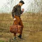 A Vintage Genuine Bag Goat Leather Gym Travel Luggage Duffel Weekend Overnight